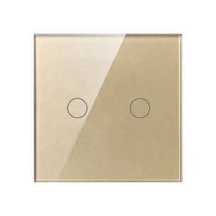Tempered Glass Switch F71B-2 Gang  touch Touch switch-Gold